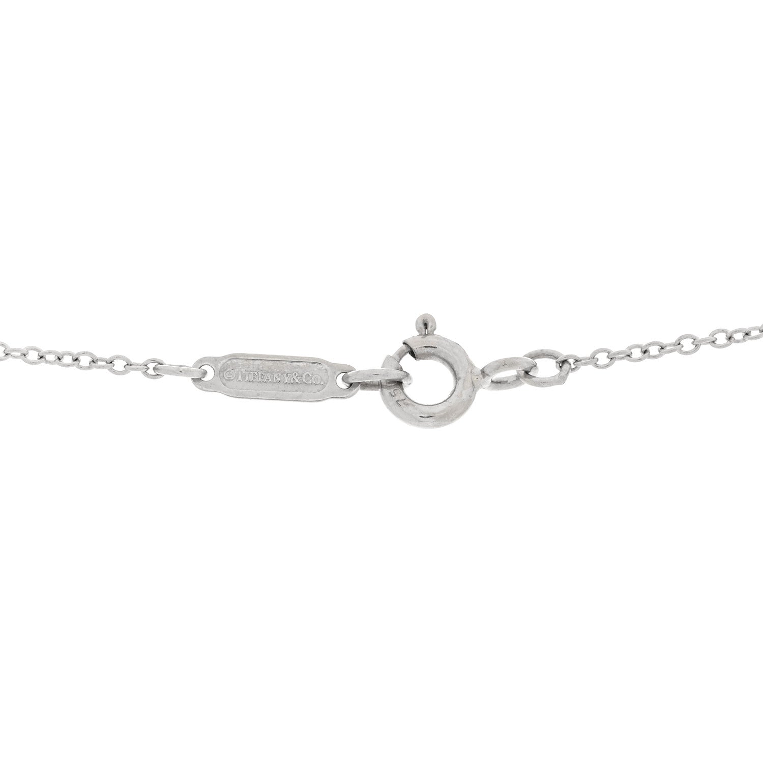 Tiffany 18K White Rose Gold Diamond MOM Pendant Necklace 4 of 4