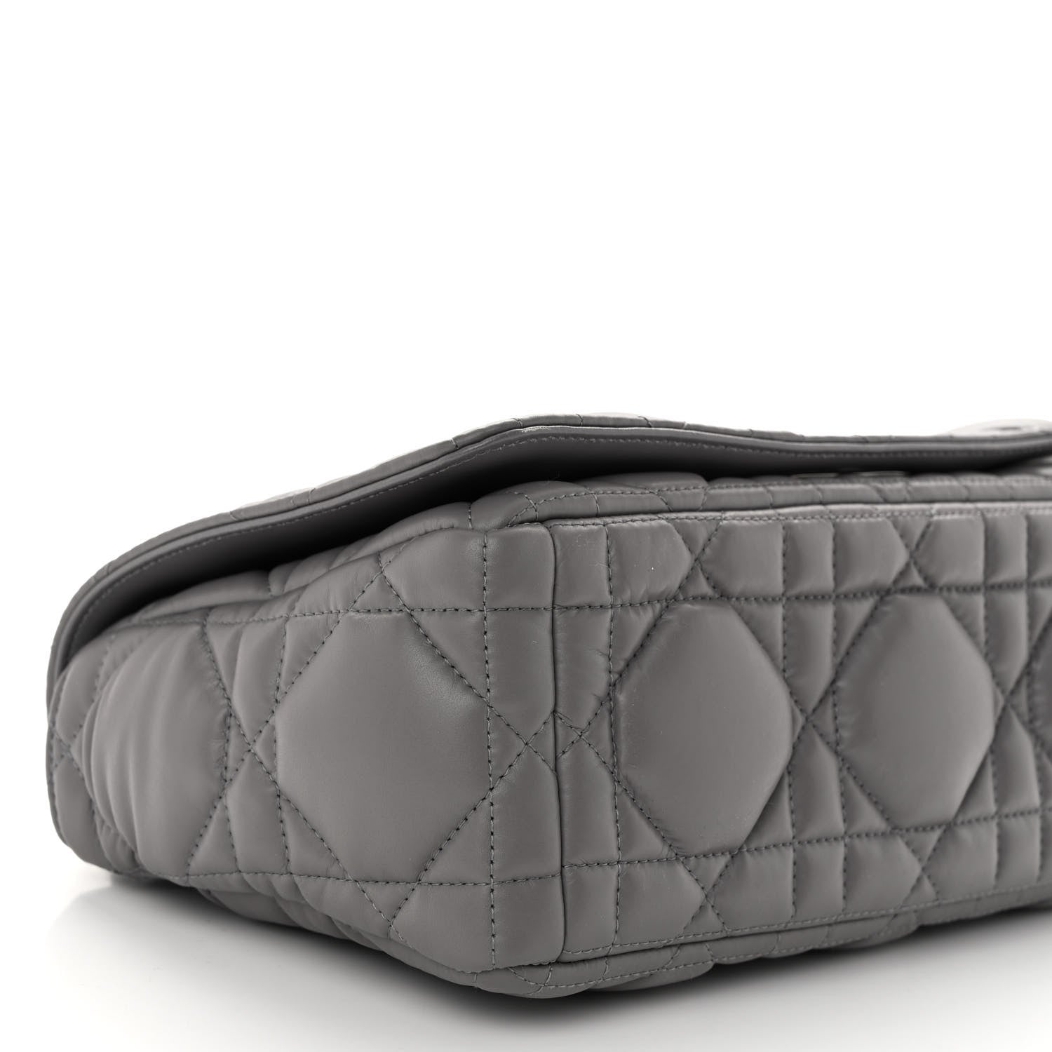 Christian Dior Calfskin Macrocannage Medium Caro Bag Iron Grey 9 of 10