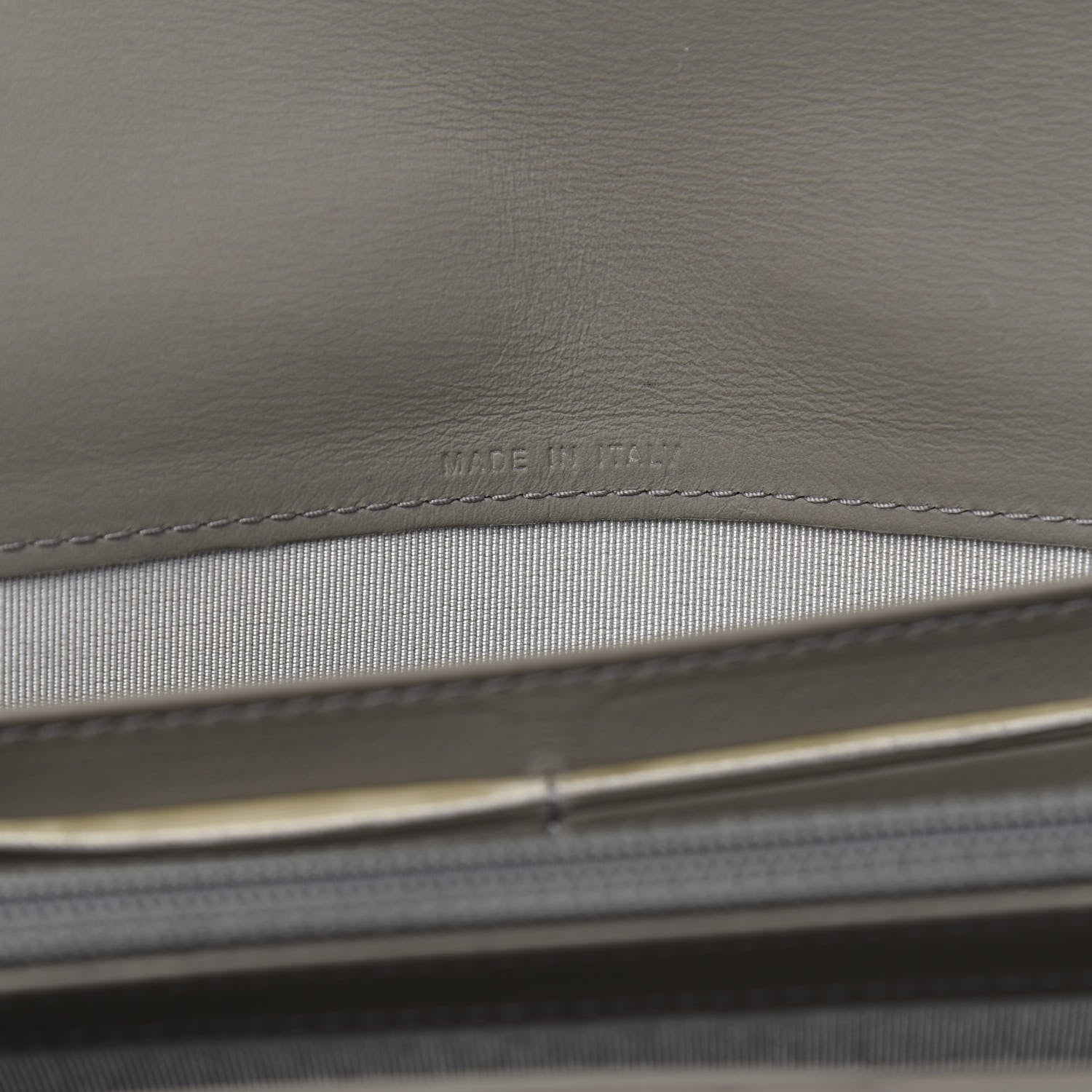 Chanel Calfskin Quilted Large Gusset Flap Wallet Grey 7 of 12