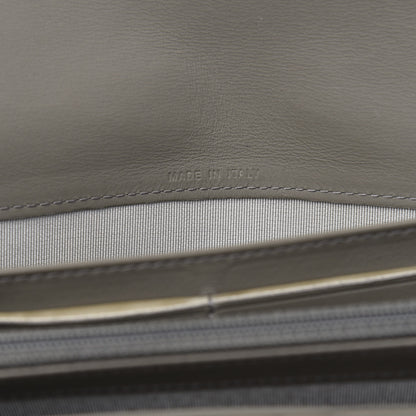 Chanel Calfskin Quilted Large Gusset Flap Wallet Grey 7 of 12