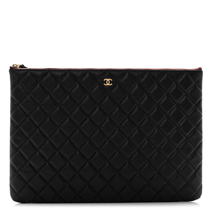 Chanel Caviar Quilted Large Cosmetic Case Black 1 of 8