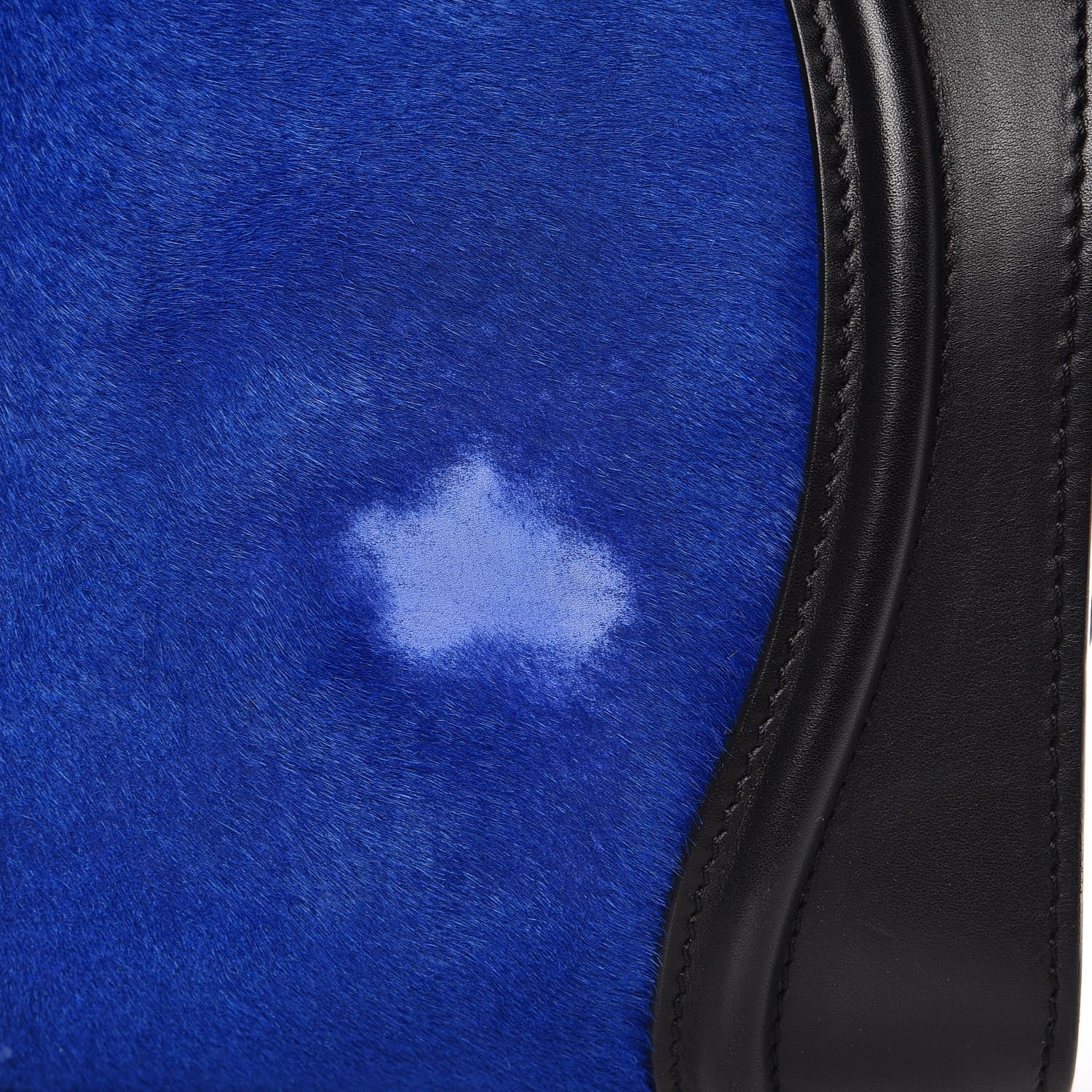 Celine Pony Hair Mini Tri-Color Luggage Royal Blue 12 of 13