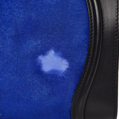 Celine Pony Hair Mini Tri-Color Luggage Royal Blue 12 of 13