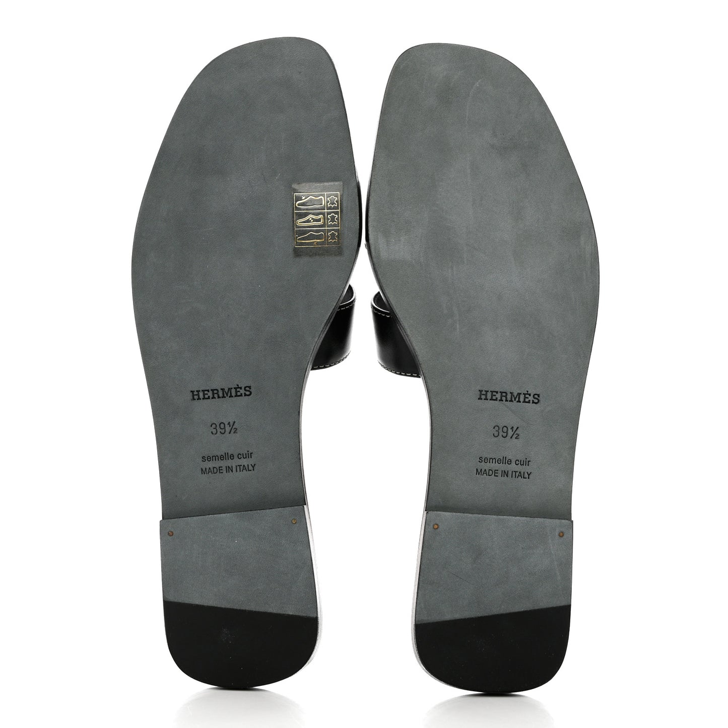 Box Calfskin Oran Sandals 39.5 Black
