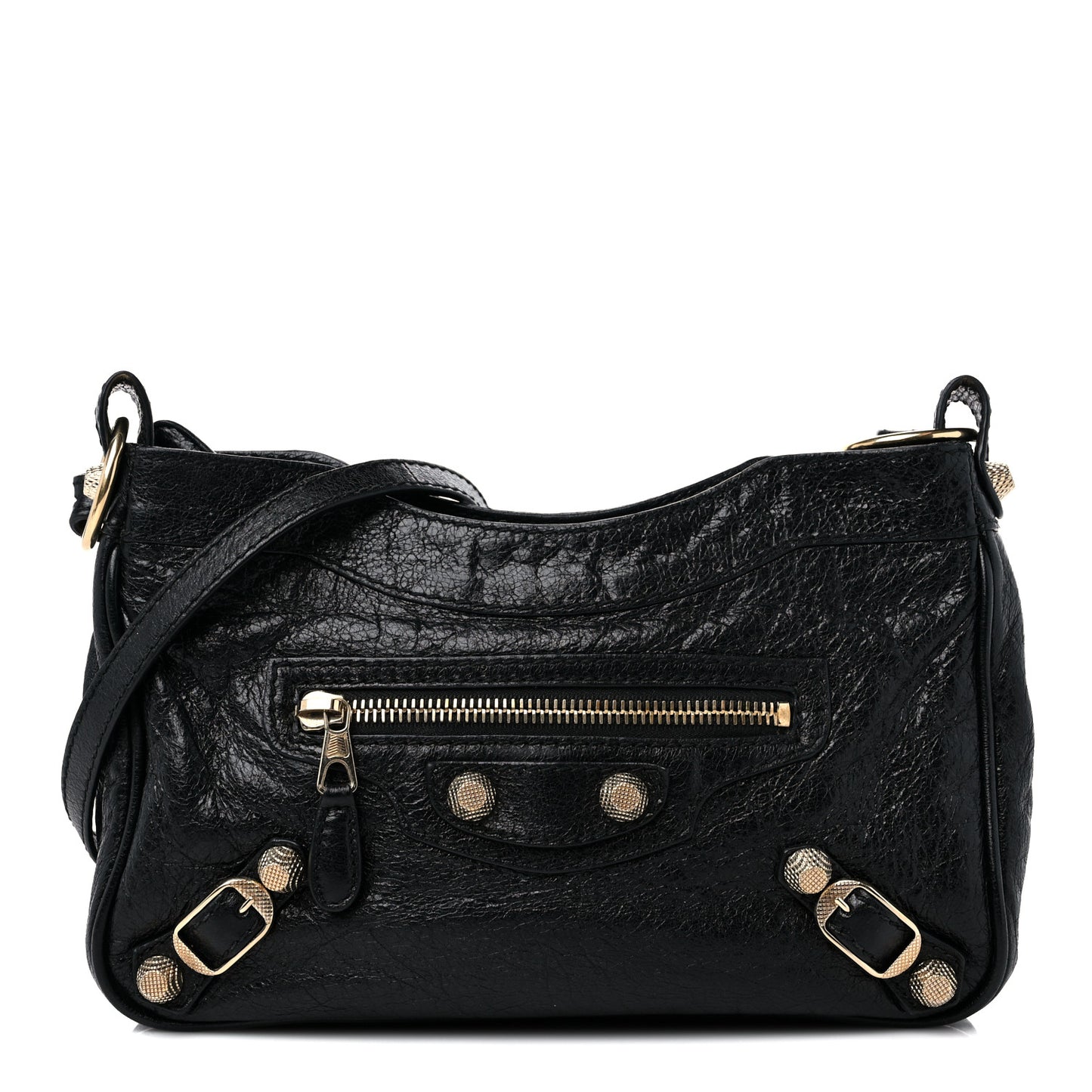 Agneau Giant 12 Gold Hardware Hip Black
