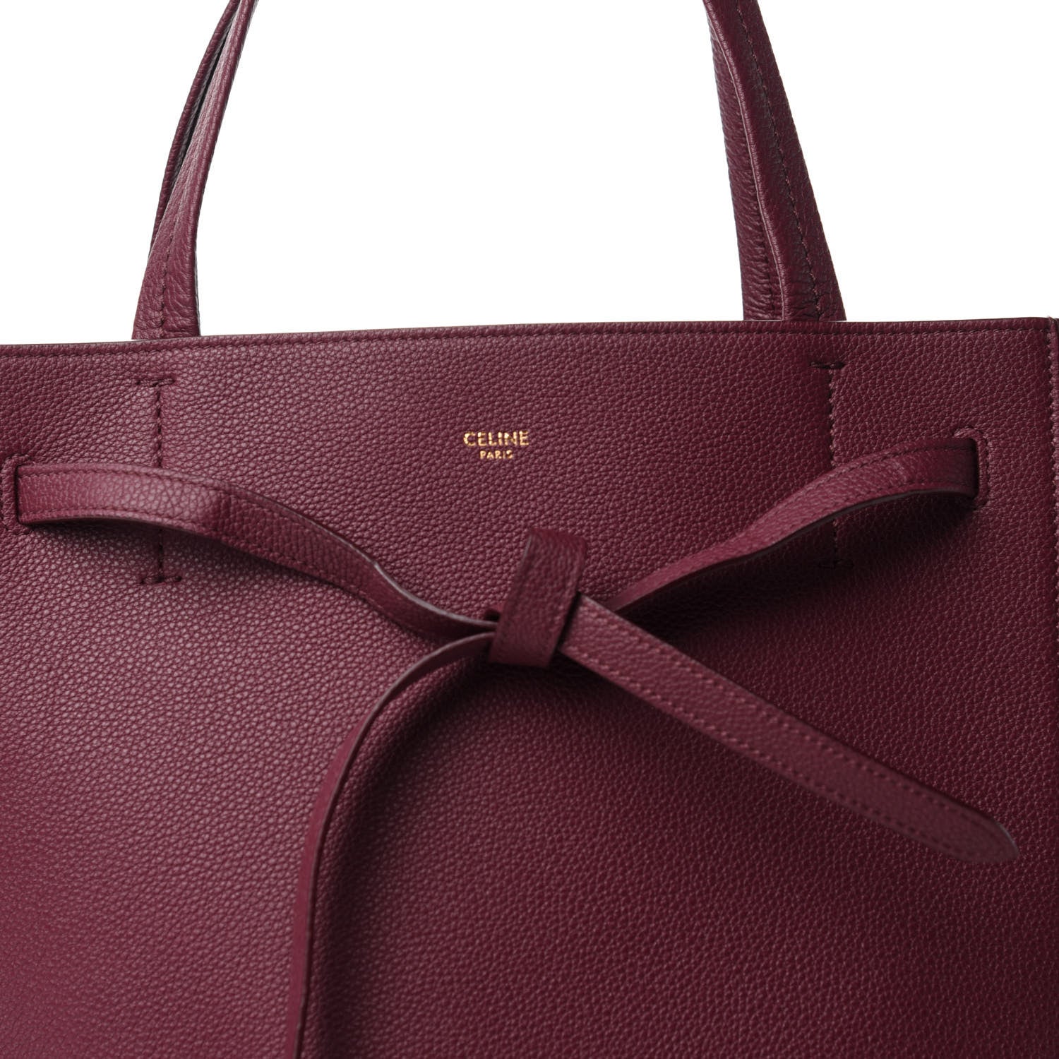 Celine Soft Grained Calfskin Small Belt Cabas Phantom Acai 9 of 9