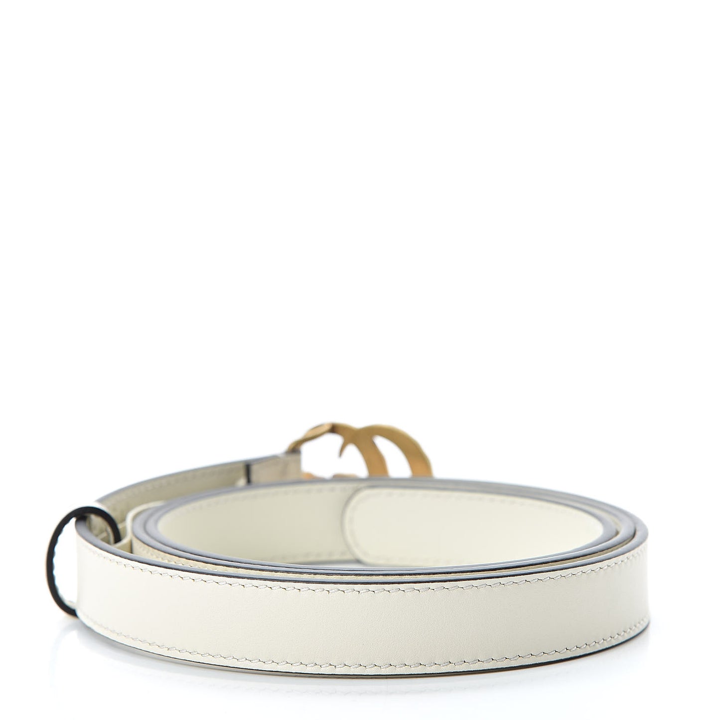 Calfskin Pearl Double G 20mm Belt 95 38 Ivory