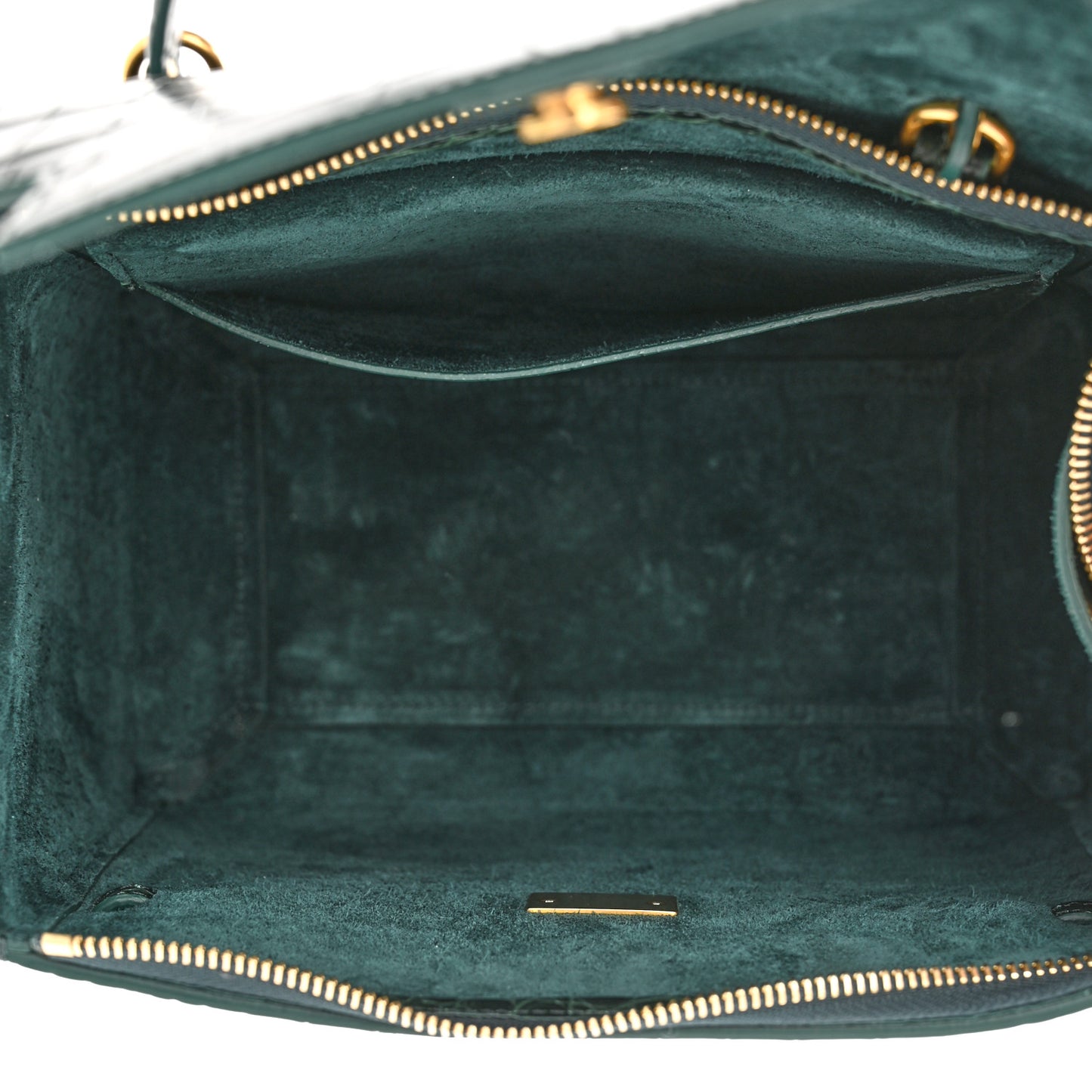 Calfskin Crocodile Embossed Micro Belt Bag Amazone