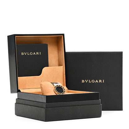 Bulgari Stainless Steel 18K Yellow Gold 26mm Quartz Watch Black 5 of 5
