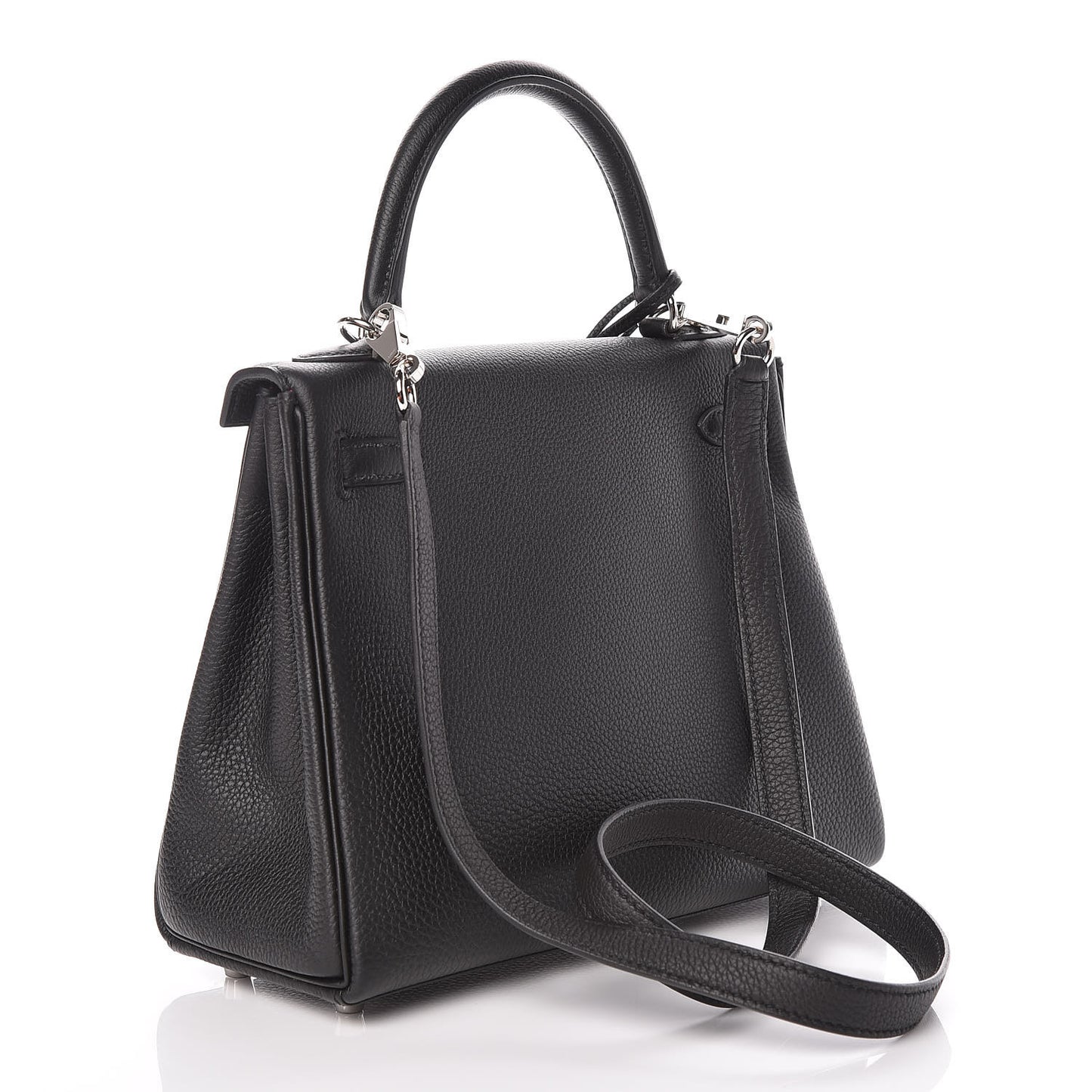 Togo Horseshoe Kelly Retourne 25 Black Magnolia