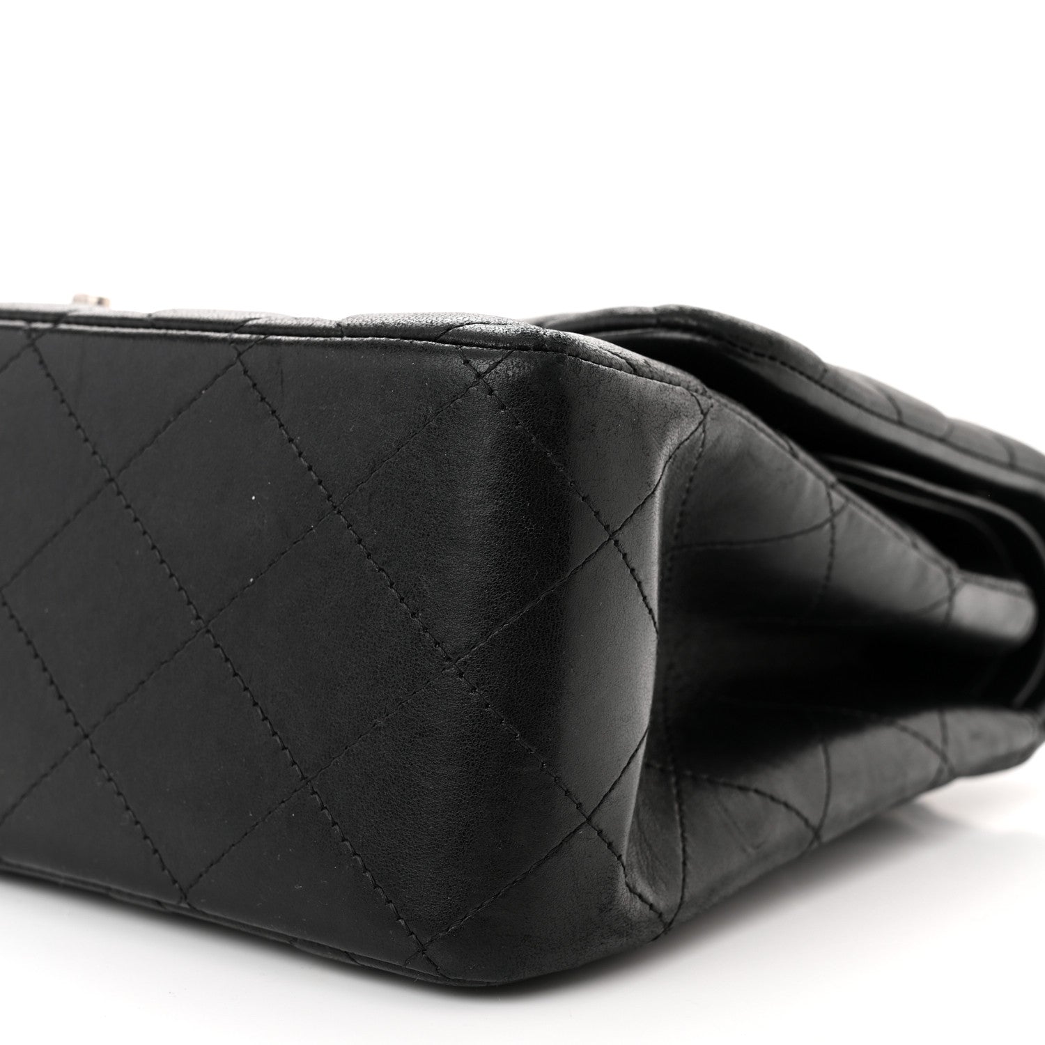 Chanel Lambskin Quilted Jumbo Double Flap Black 10 of 12