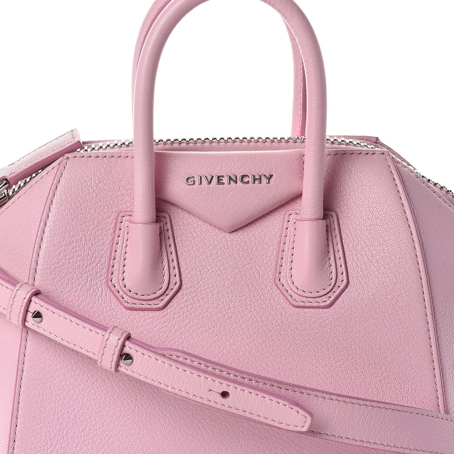 Sugar Goatskin Mini Antigona Bright Pink