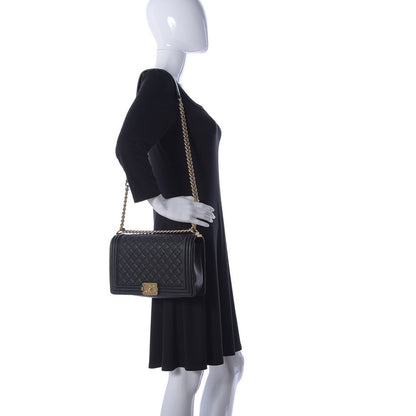 Chanel Caviar Quilted New Medium Boy Flap Black 2 of 10