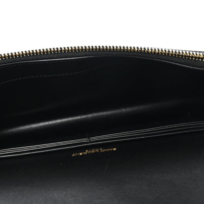 Saint Laurent Satin Woven Monogram Kate Tassel Chain Wallet Black 5 of 9