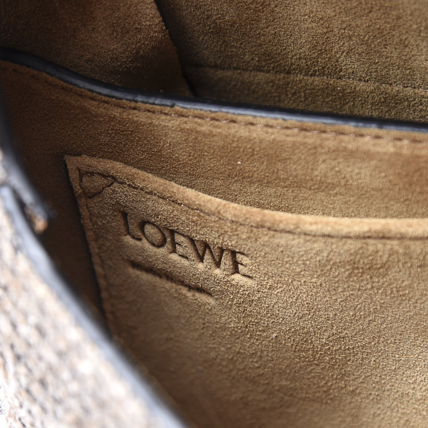 Loewe Calfskin Tweed Small Gate Crossbody Bag Tan 5 of 9