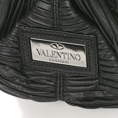 Valentino Garavani Nappa Pleated Petale Tote Black 7 of 12