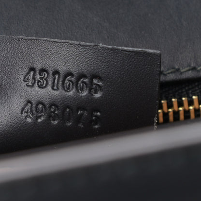 Gucci Calfskin Medium Sylvie Top Handle Bag Black 6 of 9