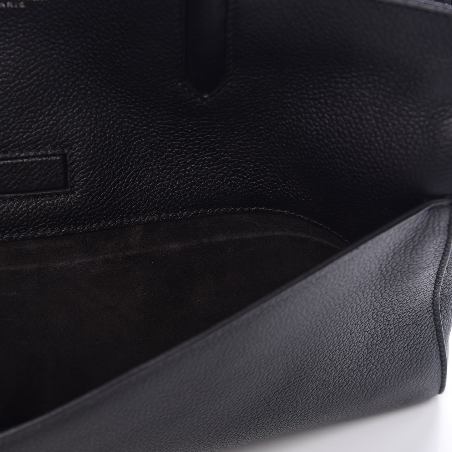 Grained Calfskin Small Cabas Rive Gauche Black