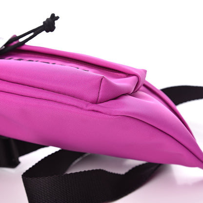 Balenciaga Sport Nylon Logo Embroidered Small Wheel Beltpack Fuchsia Black 8 of 8