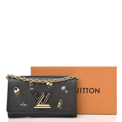 Louis Vuitton Epi Love Lock Twist Chain Wallet Black 10 of 10