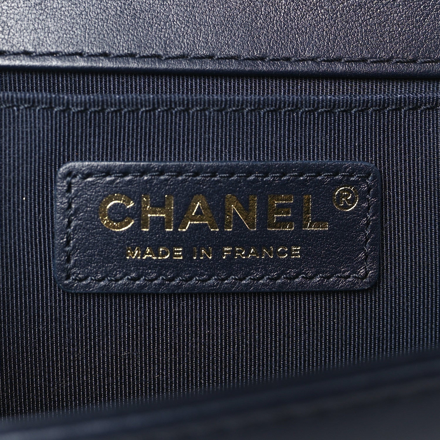 Chanel Lambskin Quilted Gripoix Medium Boy Flap Navy 6 of 10