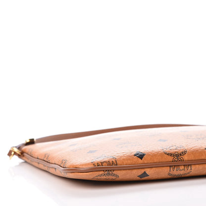 MCM Visetos Medium Stark Wristlet Pouch Cognac 12 of 13