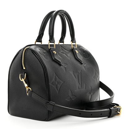 Louis Vuitton Empreinte Monogram Giant Speedy Bandouliere 25 Black 3 of 9