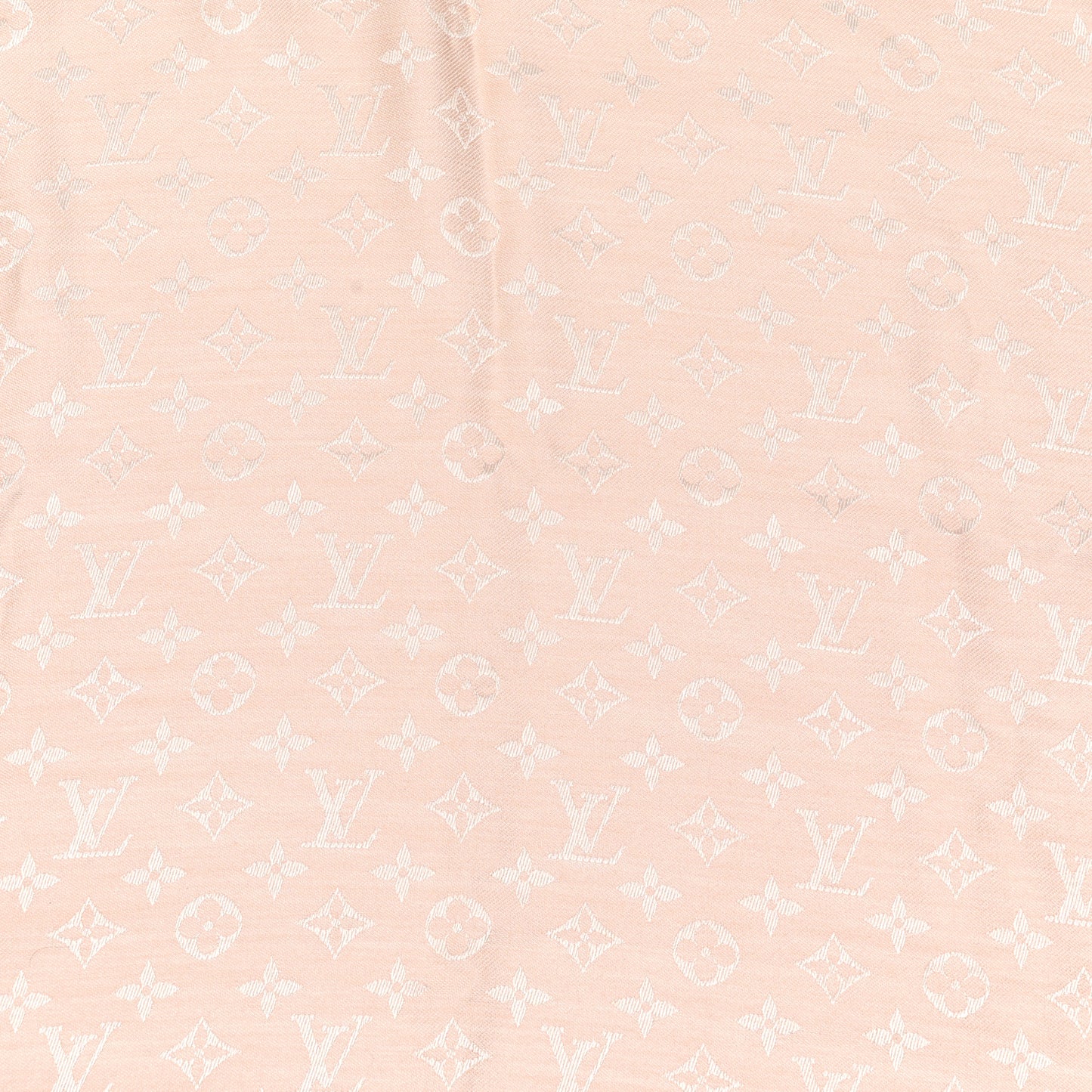 Silk Wool Monogram Denim Shawl Rose