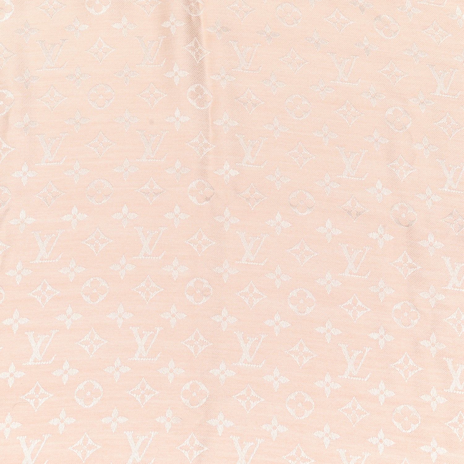 Louis Vuitton Silk Wool Monogram Denim Shawl Rose 4 of 4