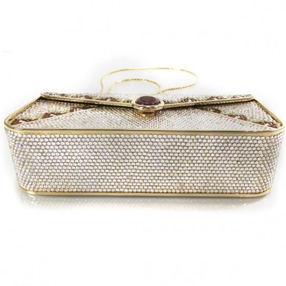 Judith Leiber Swarovski Crystal Envelope Minaudiere Clutch 5 of 7