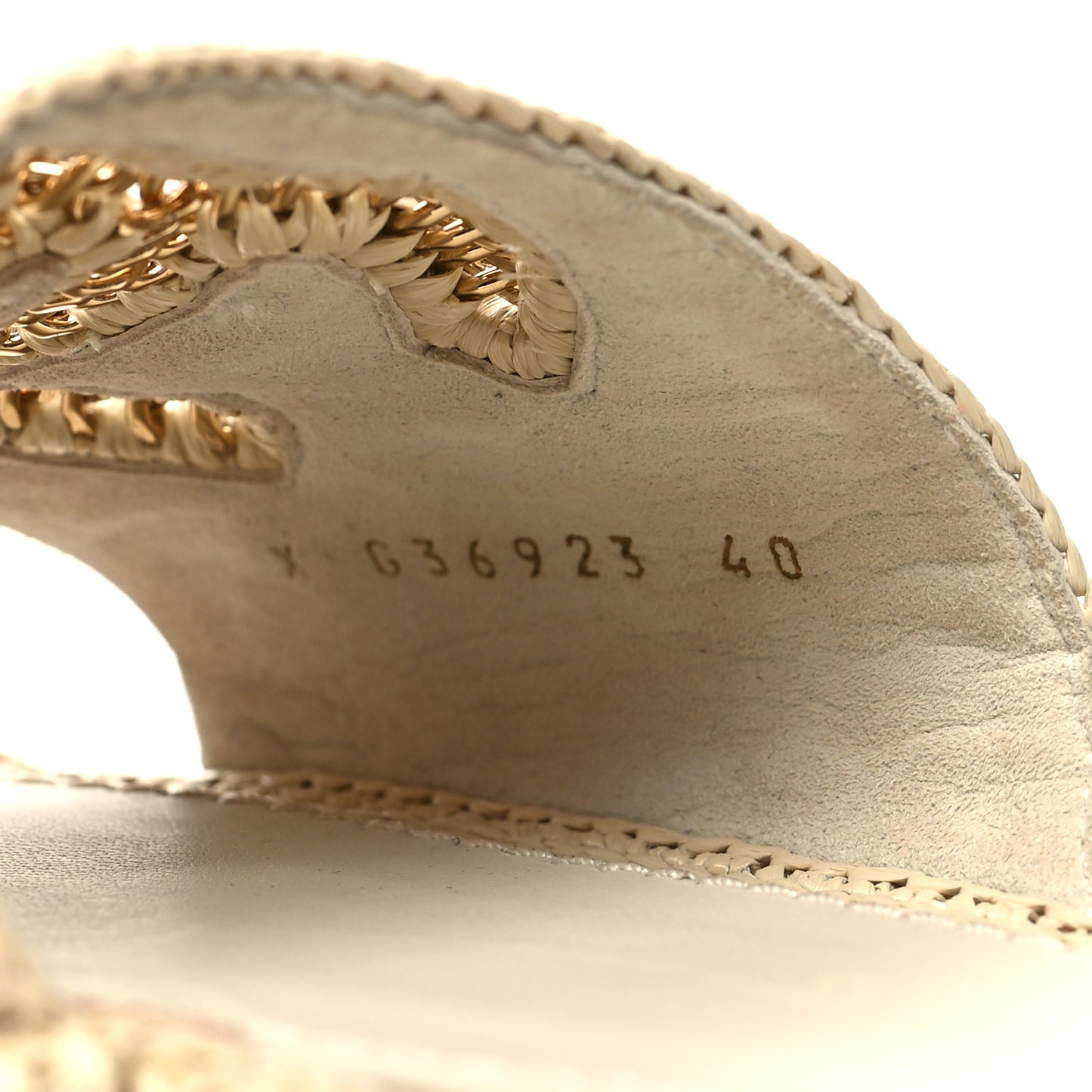 Braided Cord CC Mules 40 Light Beige