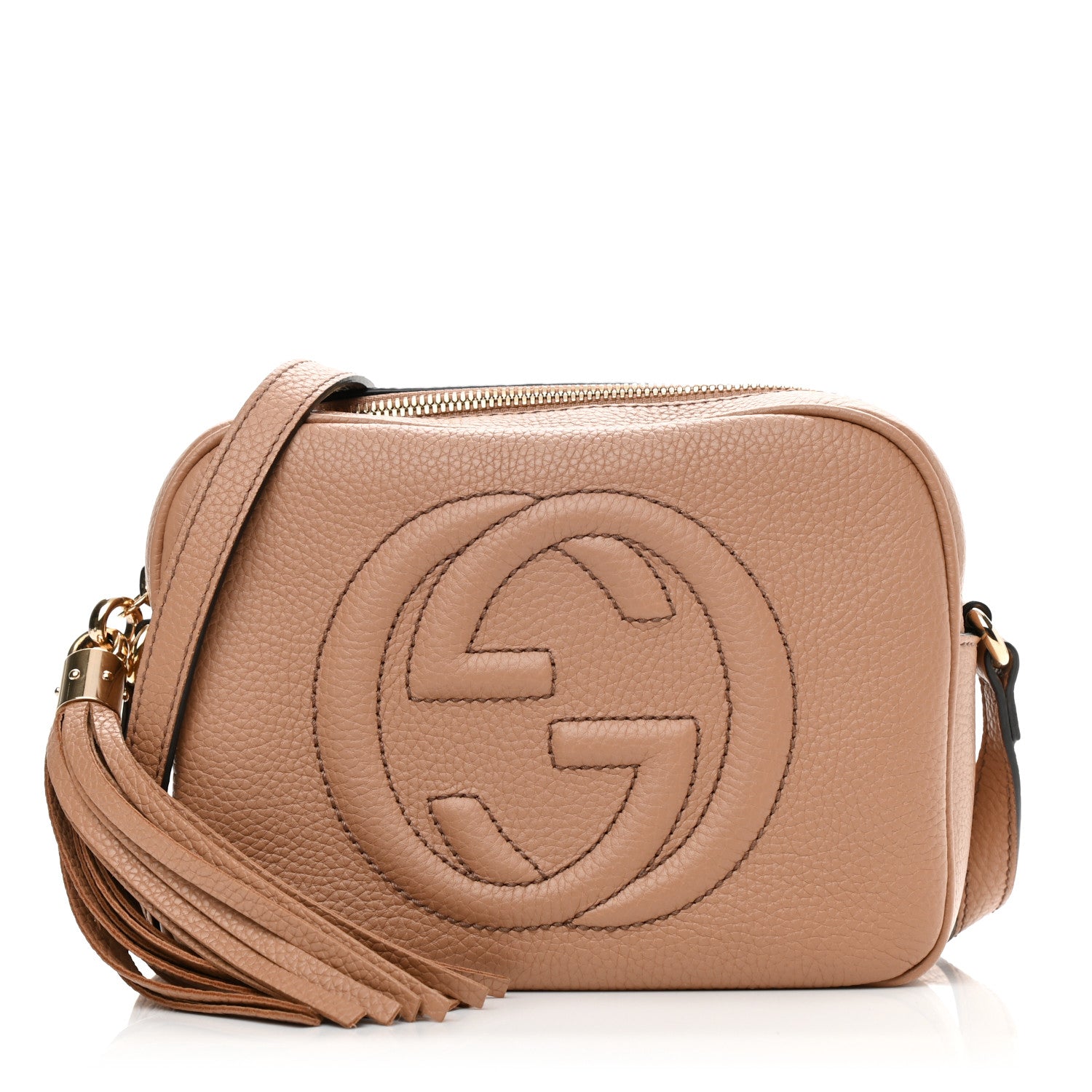 Gucci Pebbled Calfskin Small Soho Disco Bag Camelia 1 of 10