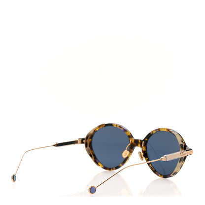 Christian Dior Acetate Leaf Print Umbrage Round Sunglasses Purple Foliage 4 of 7