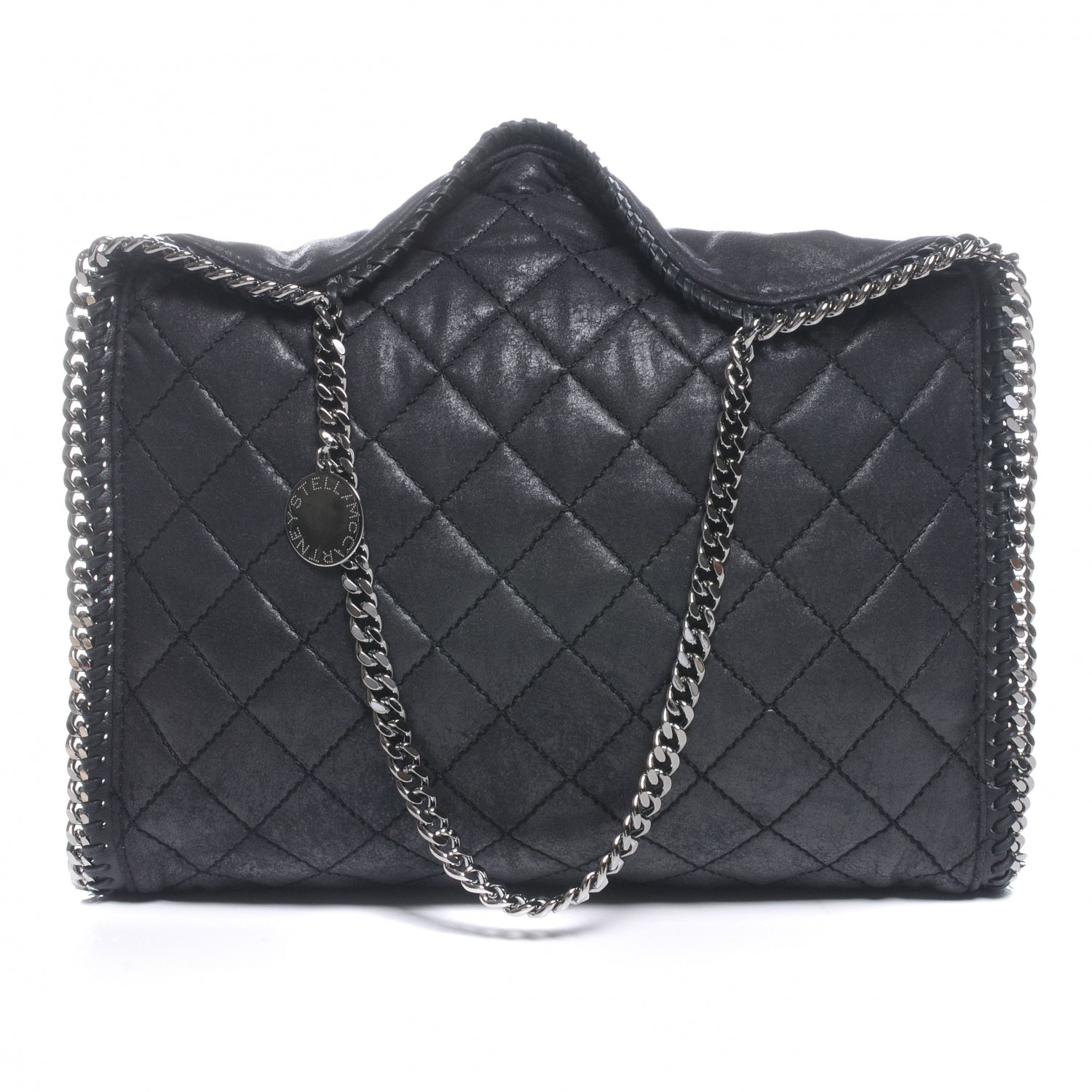 Stella McCartney Faux Leather Quilted Falabella Black 1 of 7