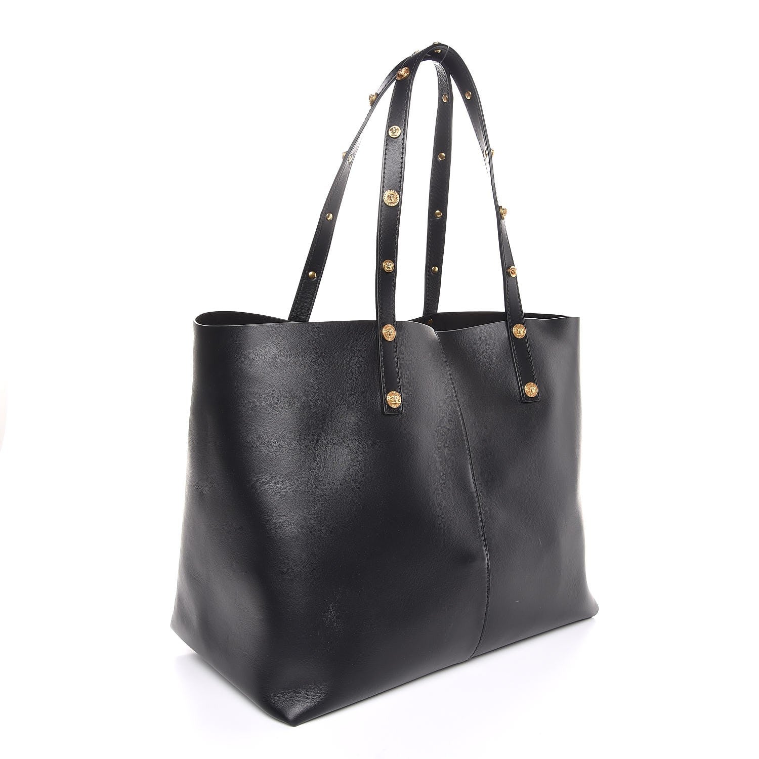 Versace Calfskin Palazzo Tote Black 3 of 7