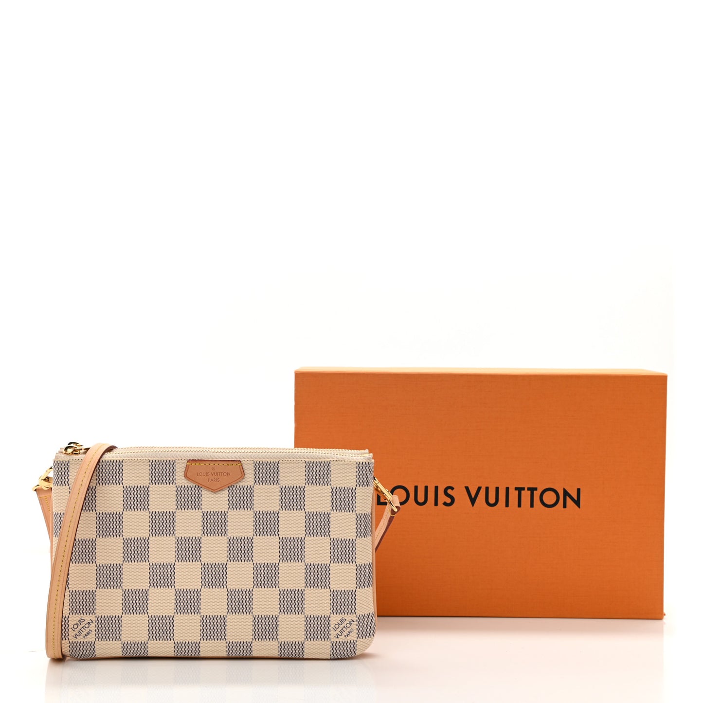 Damier Azur Double Zip Pochette
