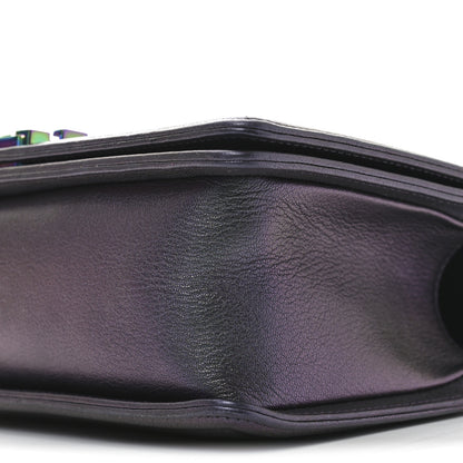 Chanel Iridescent Goatskin Quilted Medium Boy Flap Purple 10 of 10