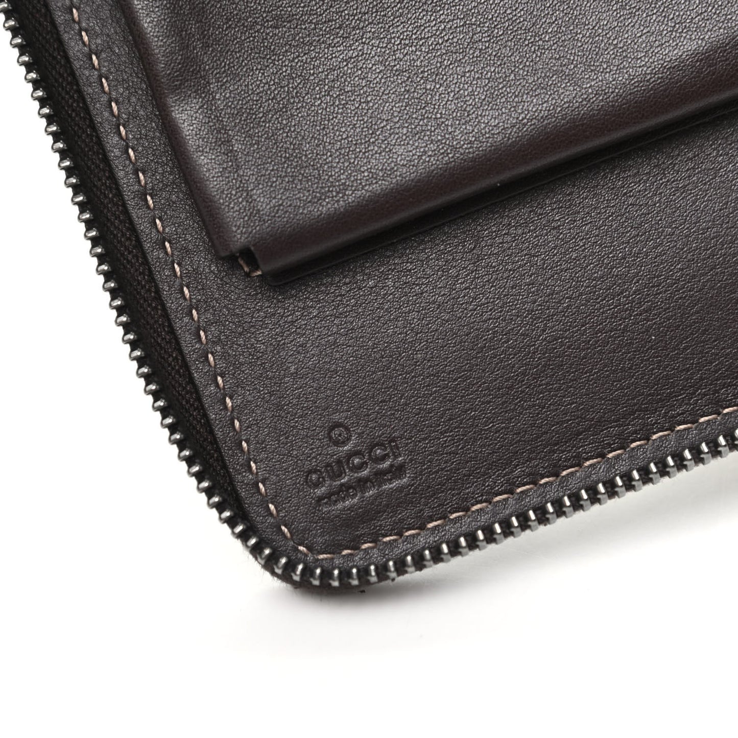 GG Supreme Monogram Travel Document Case Dark Brown