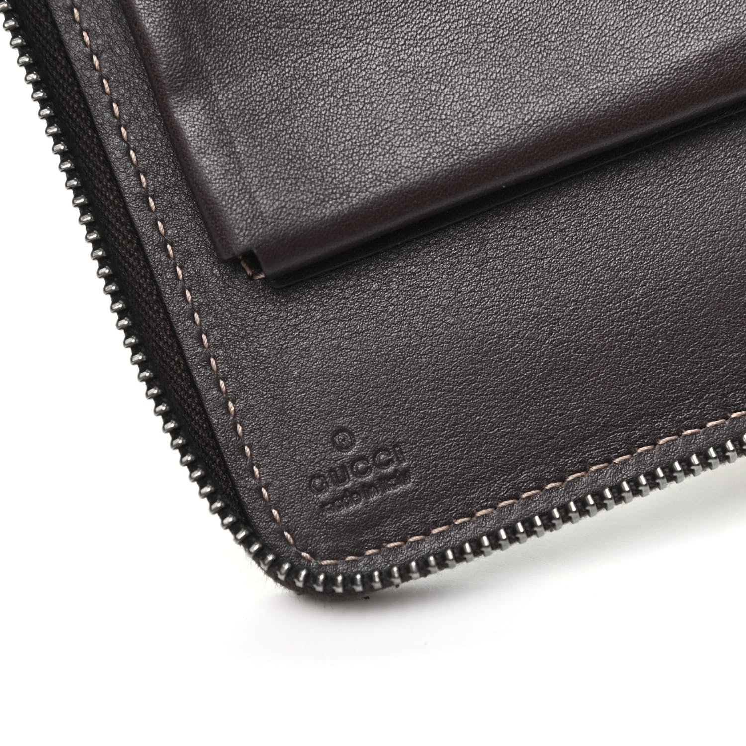 Gucci GG Supreme Monogram Travel Document Case Dark Brown 7 of 10