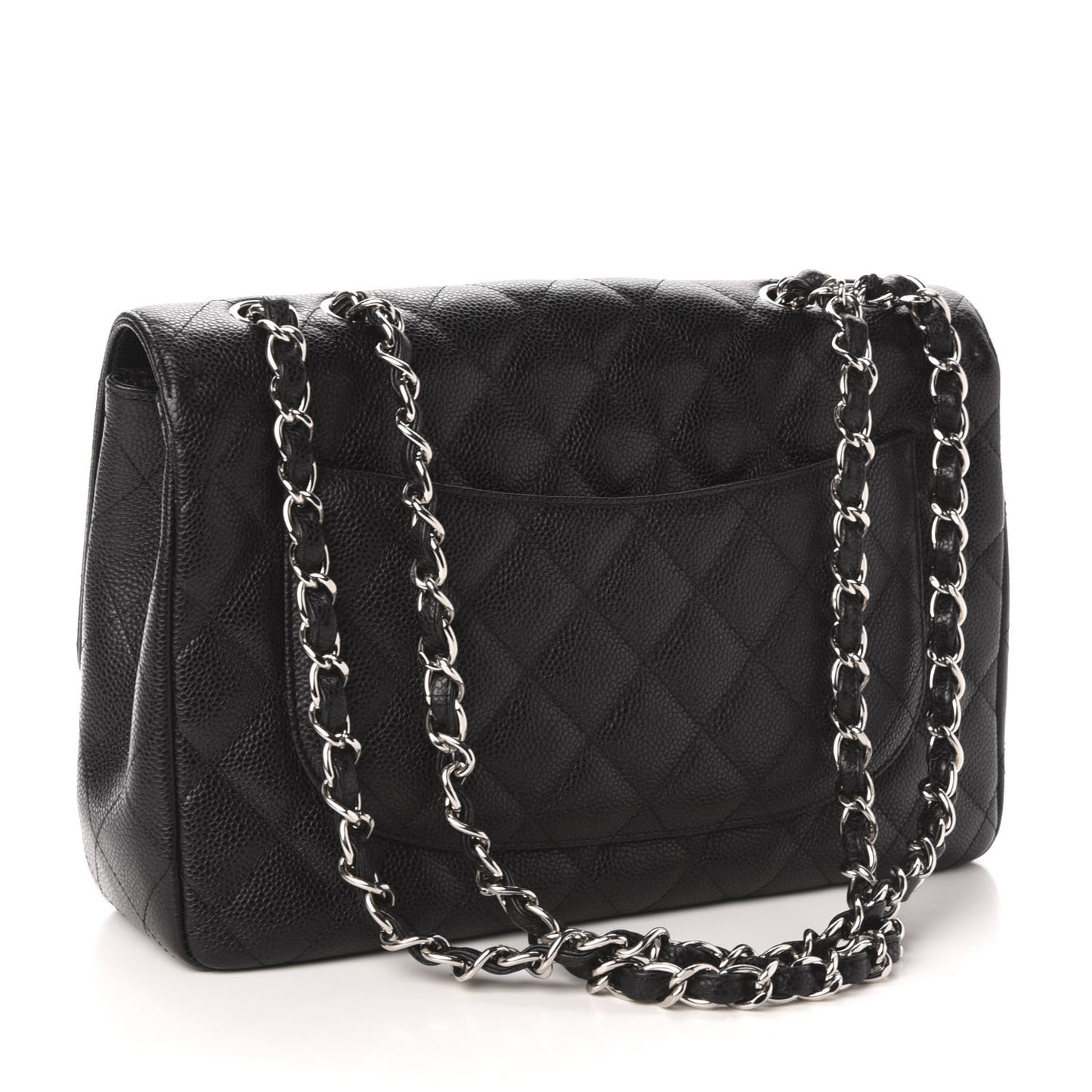 Caviar Quilted Jumbo Single Flap Black