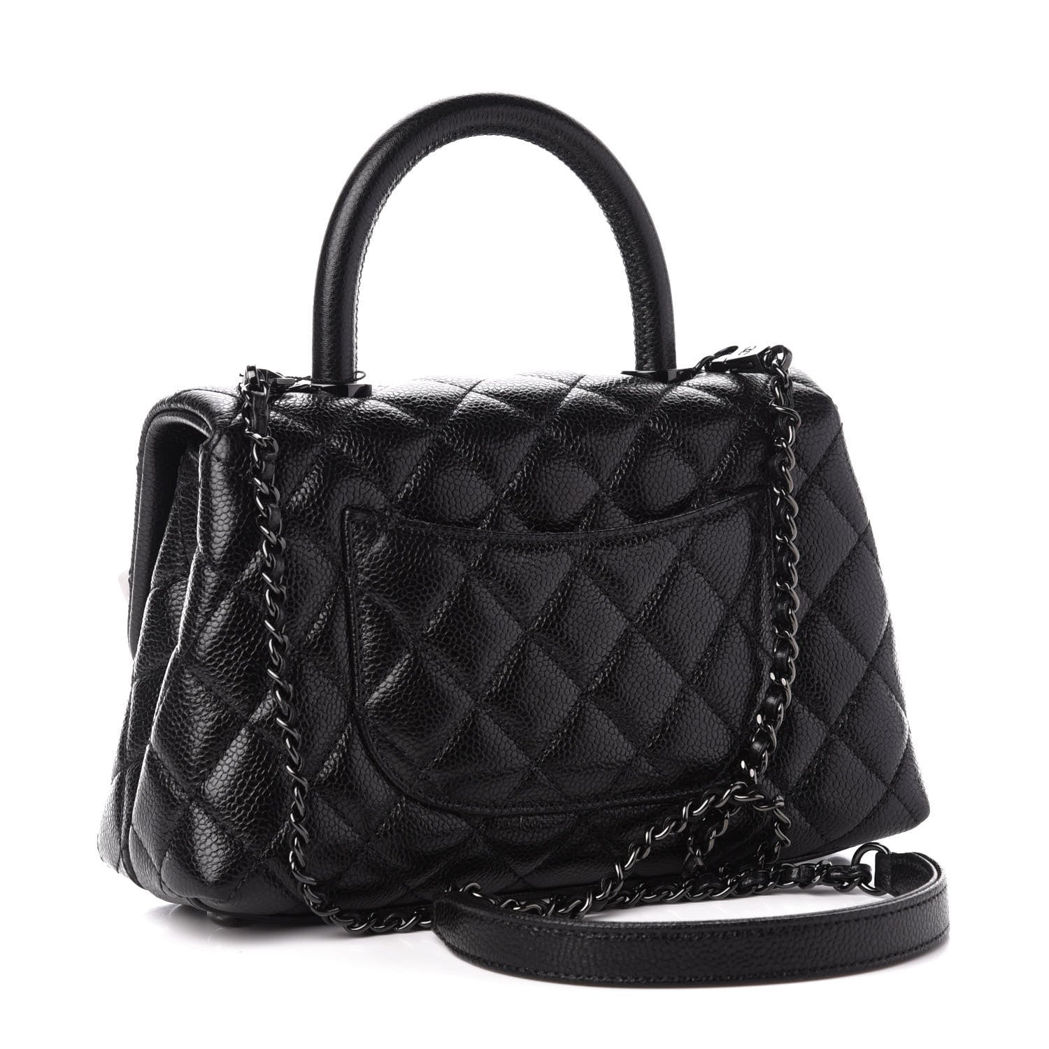 Chanel Caviar Quilted Mini Coco Handle Flap So Black 3 of 11