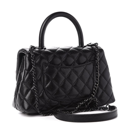 Chanel Caviar Quilted Mini Coco Handle Flap So Black 3 of 11
