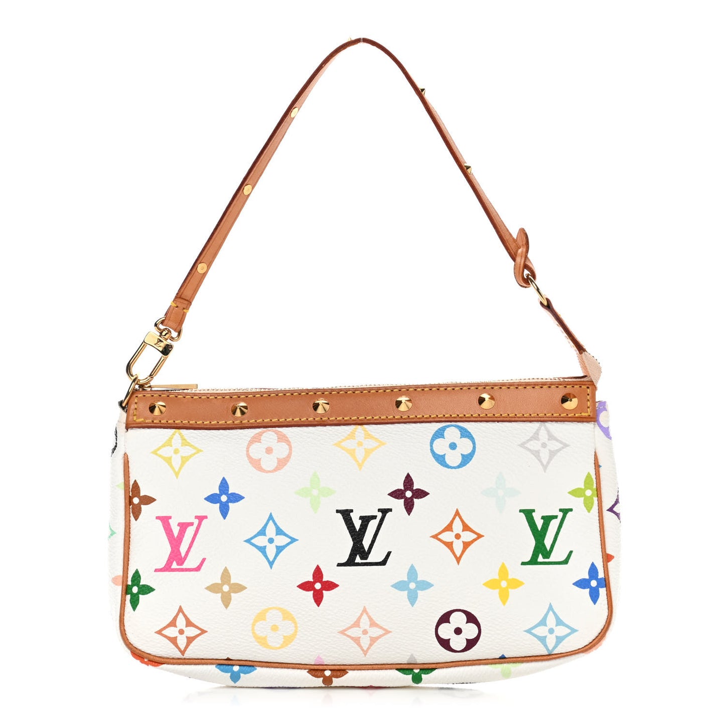 Monogram Multicolor Pochette Accessories White
