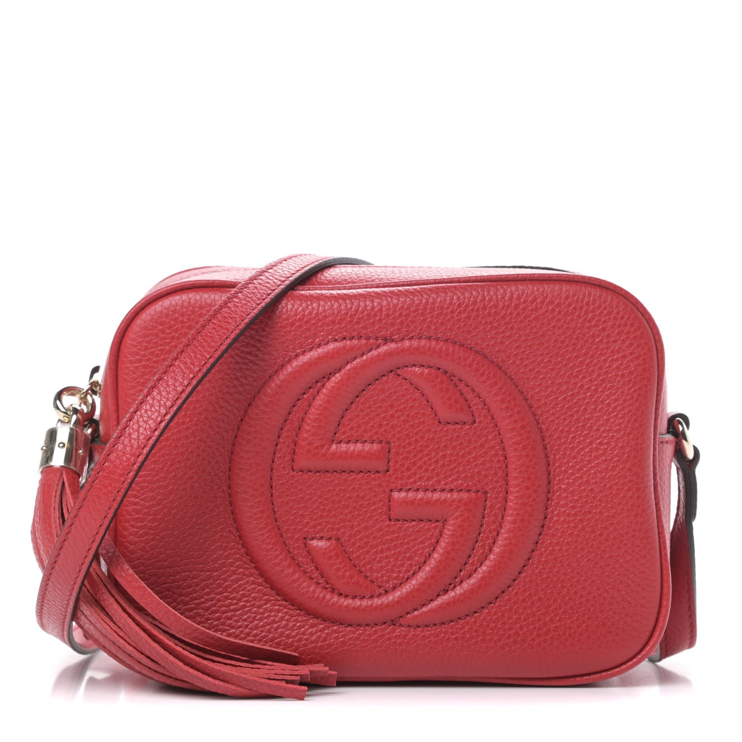 Gucci Pebbled Calfskin Small Soho Disco Bag Tabasco Red 1 of 10