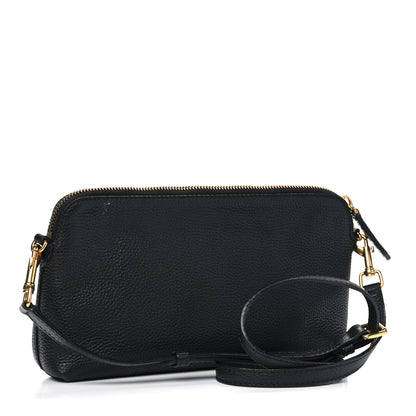 Burberry Grainy Calfskin Embossed Crossbody Bag Black 2 of 6