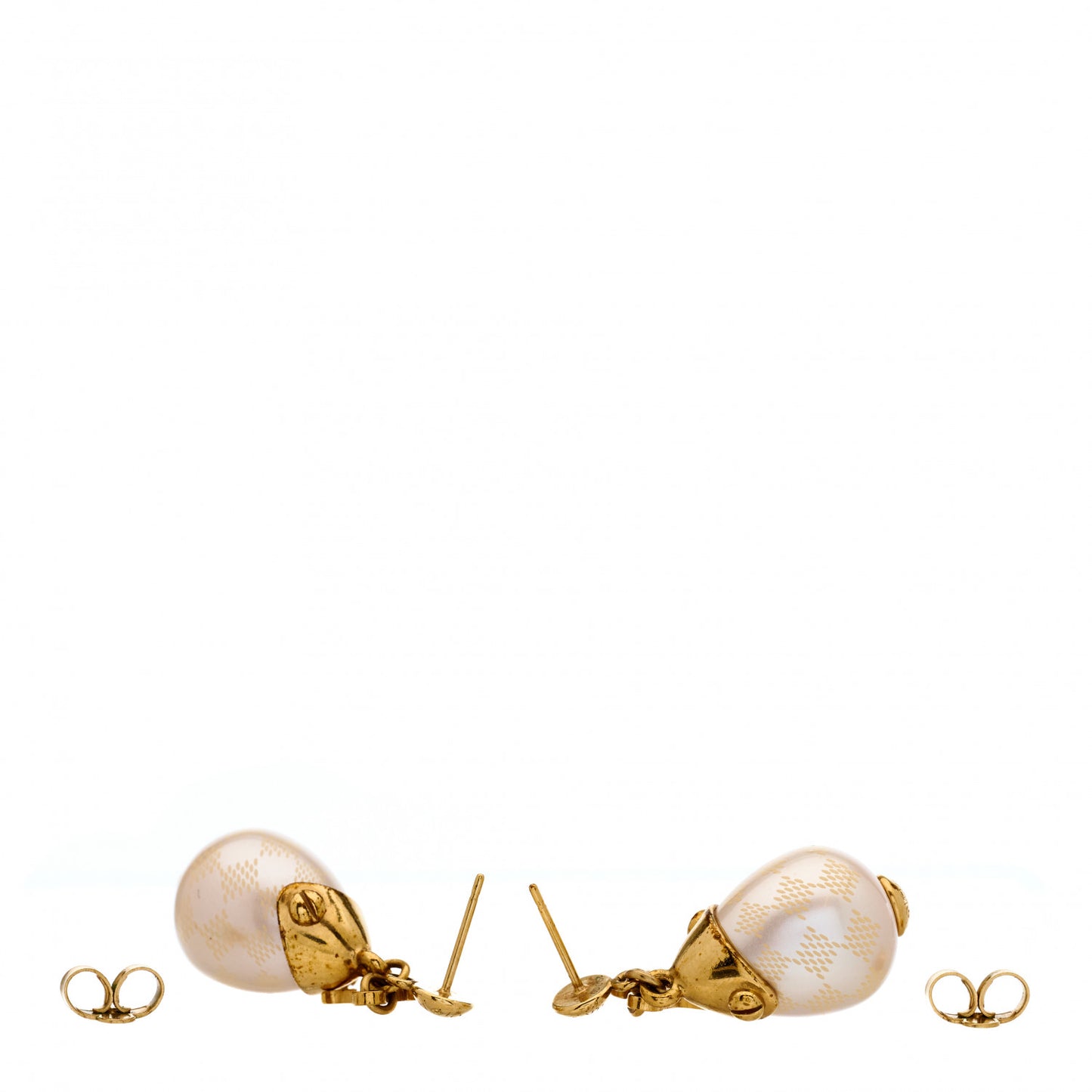 Damier Perle Drop Earrings