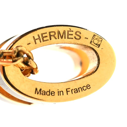 Hermes Lacquered Gold Mini Pop H Pendant Necklace Black 5 of 6