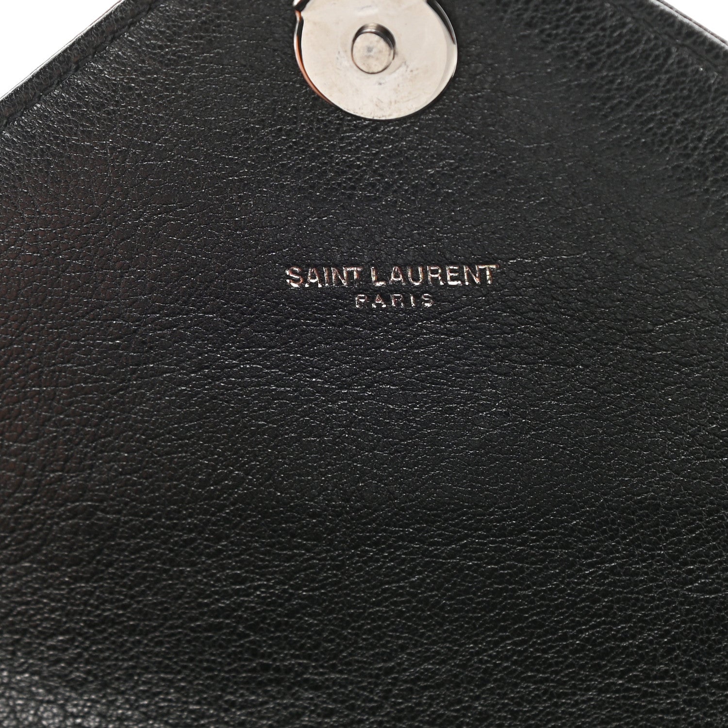 Saint Laurent Sheepskin Matelasse Chevron Monogram Medium College Bag Black 8 of 9