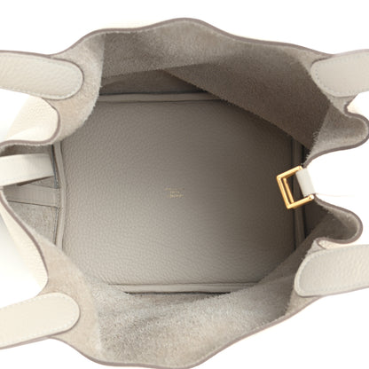 Hermes Taurillon Clemence Picotin Lock 22 MM Craie 5 of 11