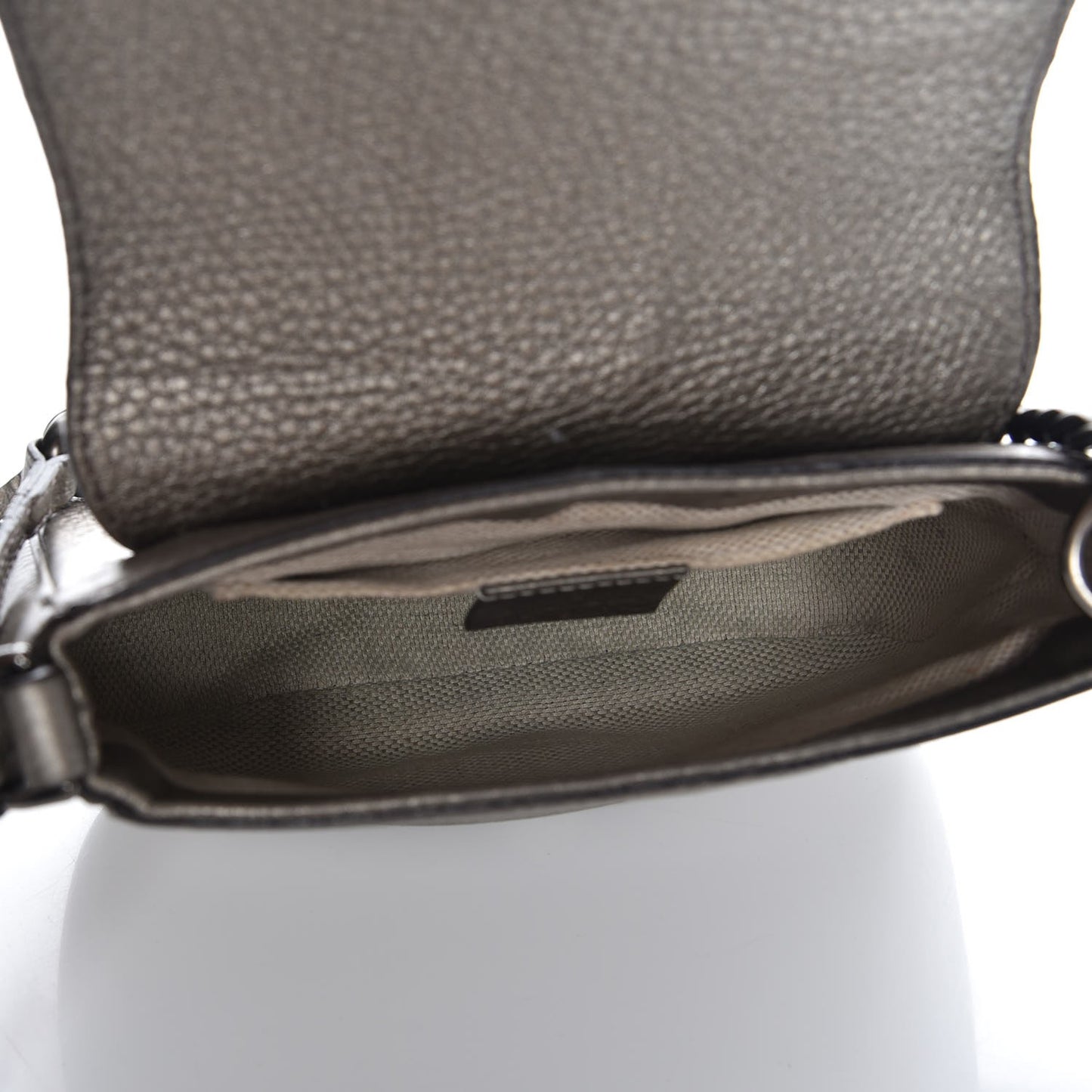 Metallic Pebbled Calfskin Small Soho Flap Crossbody Sasso